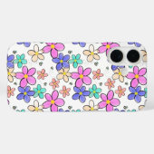 farbenfrohe Regenbogen-Blume Hummeln blühend Case-Mate iPhone Hülle (Rückseite (Horizontal))