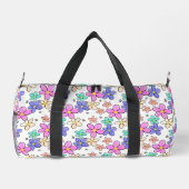 farbenfrohe Regenbogen-Blume Hummeln blühend Duffle Bag (Rückseite)