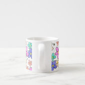 farbenfrohe Regenbogen-Blume Hummeln blühend Espressotasse (Rückseite)