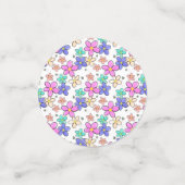 farbenfrohe Regenbogen-Blume Hummeln blühend Konfetti (Klein Vorderseite)