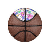 farbenfrohe Regenbogen-Blume Hummeln blühend Mini Basketball (Rechts)