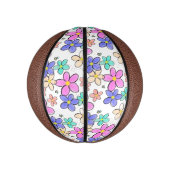 farbenfrohe Regenbogen-Blume Hummeln blühend Mini Basketball (Vertikal)