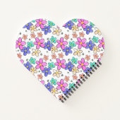 farbenfrohe Regenbogen-Blume Hummeln blühend Notizblock (Rückseite)