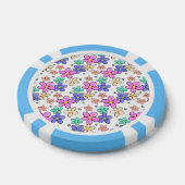 farbenfrohe Regenbogen-Blume Hummeln blühend Pokerchips (Einzeln)
