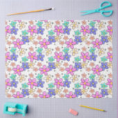 farbenfrohe Regenbogen-Blume Hummeln blühend Seidenpapier (Basteln)