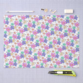 farbenfrohe Regenbogen-Blume Hummeln blühend Seidenpapier (Handwerk)