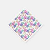 farbenfrohe Regenbogen-Blume Hummeln blühend Serviette (Ecke)