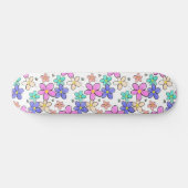 farbenfrohe Regenbogen-Blume Hummeln blühend Skateboard (Horizontal)