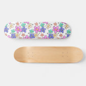 farbenfrohe Regenbogen-Blume Hummeln blühend Skateboard (Horizontal)