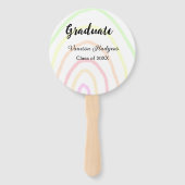 Farbenfrohe Regenbogen-Boho-Abschluss geben Jahr Fächer (Vorderseite)