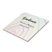 Farbenfrohe Regenbogen-Boho-Abschluss geben Jahr Fliese (Seite)