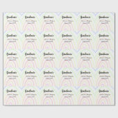 Farbenfrohe Regenbogen-Boho-Abschluss geben Jahr Geschenkpapier (Flach)