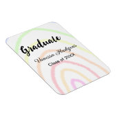 Farbenfrohe Regenbogen-Boho-Abschluss geben Jahr Magnet (Rechte Seite)