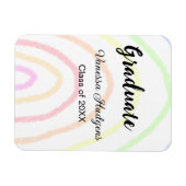 Farbenfrohe Regenbogen-Boho-Abschluss geben Jahr Magnet (Horizontal)