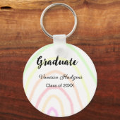 Farbenfrohe Regenbogen-Boho-Abschluss geben Jahr Schlüsselanhänger (Vorderseite)