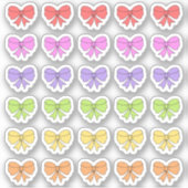 Farbenfrohe Regenbogen-Bow-Ribbons Dekoratives Scr Aufkleber (Vorderseite)