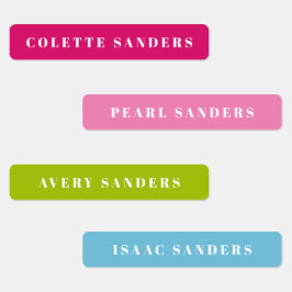 Farbenfrohe Regenbogen-Bright Wassersicherer Name Etiketten