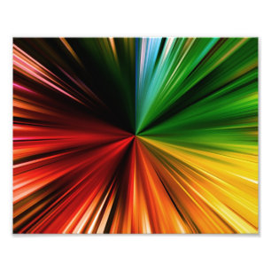 Farbenfrohe Regenbogen Burst Abstraktes Design Fotodruck