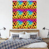 Farbenfrohe Regenbogen-Cheetah Nahtloses Muster Leinwanddruck (Insitu (Schlafzimmer))
