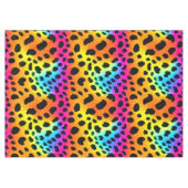 Farbenfrohe Regenbogen-Cheetah Nahtloses Muster Tischdecke (Vorderseite (Horizontal))