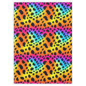 Farbenfrohe Regenbogen-Cheetah Nahtloses Muster Tischdecke (Vorderseite)