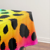 Farbenfrohe Regenbogen-Cheetah Nahtloses Muster Tischdecke (Beispiel)