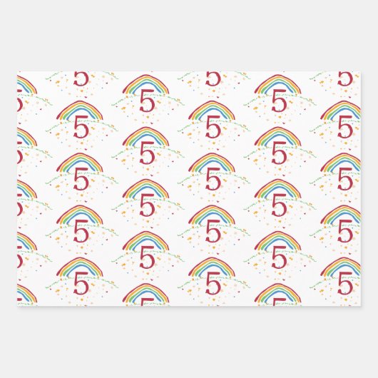 Farbenfrohe Regenbogen Confetti Custom Geschenkpapier Set (Vorderseite 2)