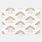 Farbenfrohe Regenbogen Confetti Custom Geschenkpapier Set (Vorderseite)