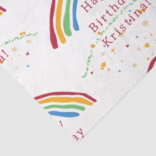 Farbenfrohe Regenbogen Confetti Custom Seidenpapier (Ausschnitt)