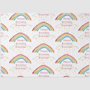 Farbenfrohe Regenbogen Confetti Custom Seidenpapier