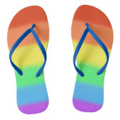 Farbenfrohe Regenbogen-Custom FlipFlops Badesandalen (Fußbett)