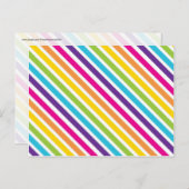 Farbenfrohe Regenbogen-Diagonale Streifen Geschenk Postkarte (Vorne/Hinten)
