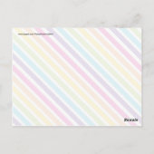 Farbenfrohe Regenbogen-Diagonale Streifen Geschenk Postkarte (Rückseite)