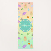 Farbenfrohe Regenbogen Dinosaurier Ei Kinder Junge Yogamatte (Vorderseite)