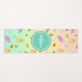 Farbenfrohe Regenbogen Dinosaurier Ei Kinder Junge Yogamatte (Vorderseite (Horizontal))