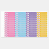 Farbenfrohe Regenbogen Einfache wasserdichte Kinde Etiketten (Blatt)