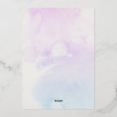 Farbenfrohe Regenbogen-Einhorn Folieneinladung (Rückseite)