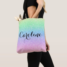 Farbenfrohe Regenbogen Einhorn Glitzer Trendy Must Tasche
