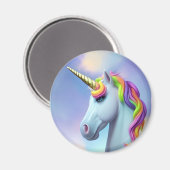 Farbenfrohe Regenbogen-Einhornwolken-Magnet Magnet (Vorderseite/Rückseite)