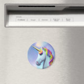 Farbenfrohe Regenbogen-Einhornwolken-Magnet Magnet (In Situ (Geschirrspüler))