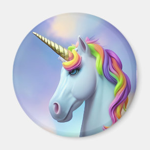 Farbenfrohe Regenbogen-Einhornwolken-Magnet Magnet