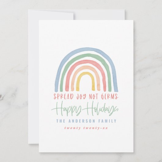 Farbenfrohe Regenbogen-fröhliche Feiertage verbrei (Vorderseite)