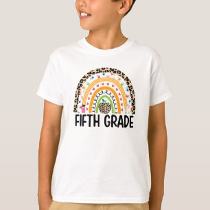 Farbenfrohe Regenbogen Fünfte Klasse T-Shirt