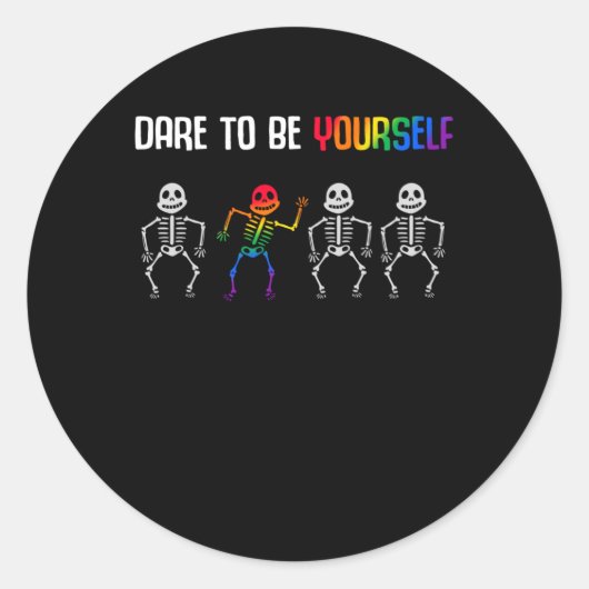 Farbenfrohe Regenbogen für LGBT Prix Runder Aufkleber (Vorderseite)