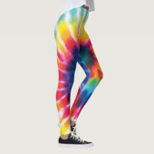 Farbenfrohe Regenbogen-Gefärbte Krawatte Kostüm Leggings (Rechts)