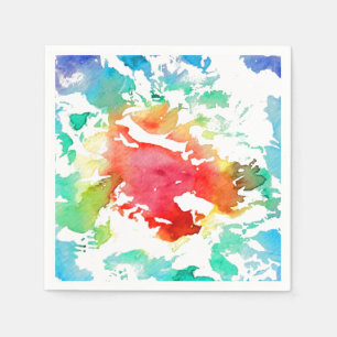 Farbenfrohe Regenbogen-Gefärbte Krawatte Serviette