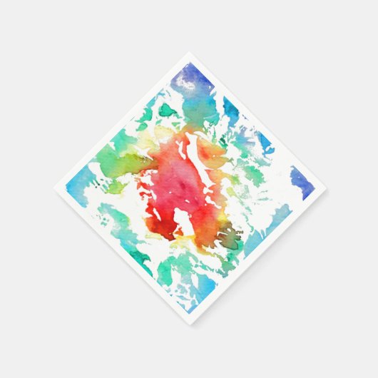 Farbenfrohe Regenbogen-Gefärbte Krawatte Serviette (Ecke)