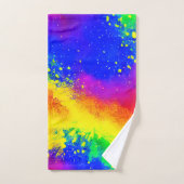 Farbenfrohe Regenbogen-geschweißte Paint-Muster Badhandtuch Set (Handtuch)