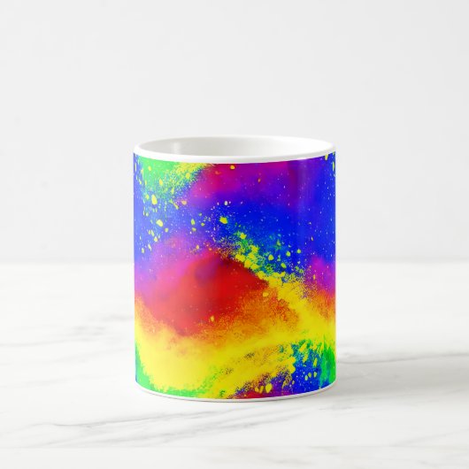 Farbenfrohe Regenbogen-geschweißte Paint-Muster Kaffeetasse (Mittel)