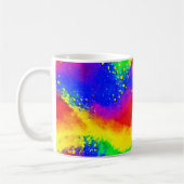 Farbenfrohe Regenbogen-geschweißte Paint-Muster Kaffeetasse (Links)